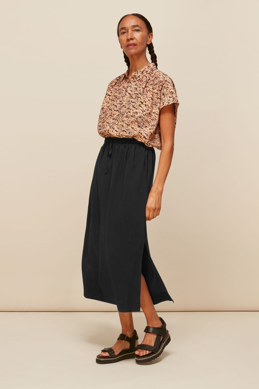 Sporty Drawstring Casual Skirt