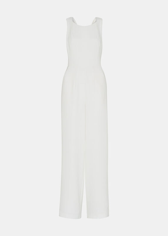 Ivory Tie Back Bridal Jumpsuit