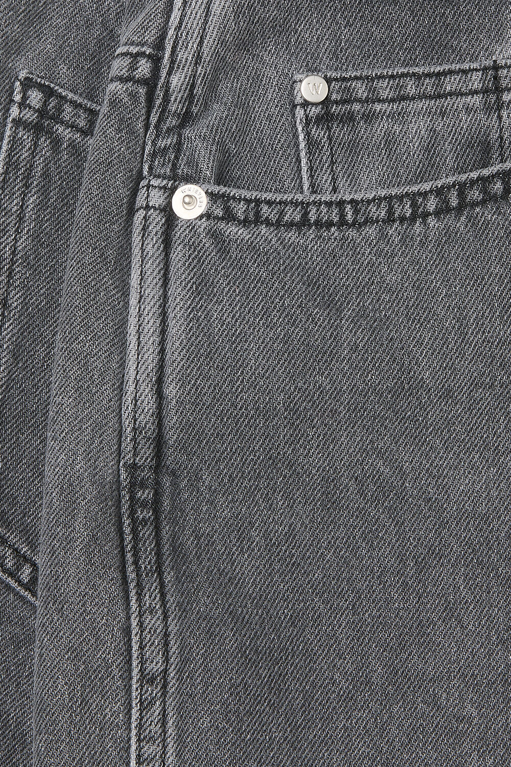 Grey Horseshoe Barrel Leg Jean