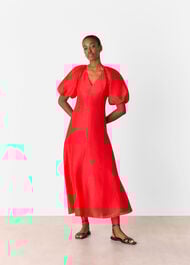 Silk Blend Taffeta Maxi Dress
