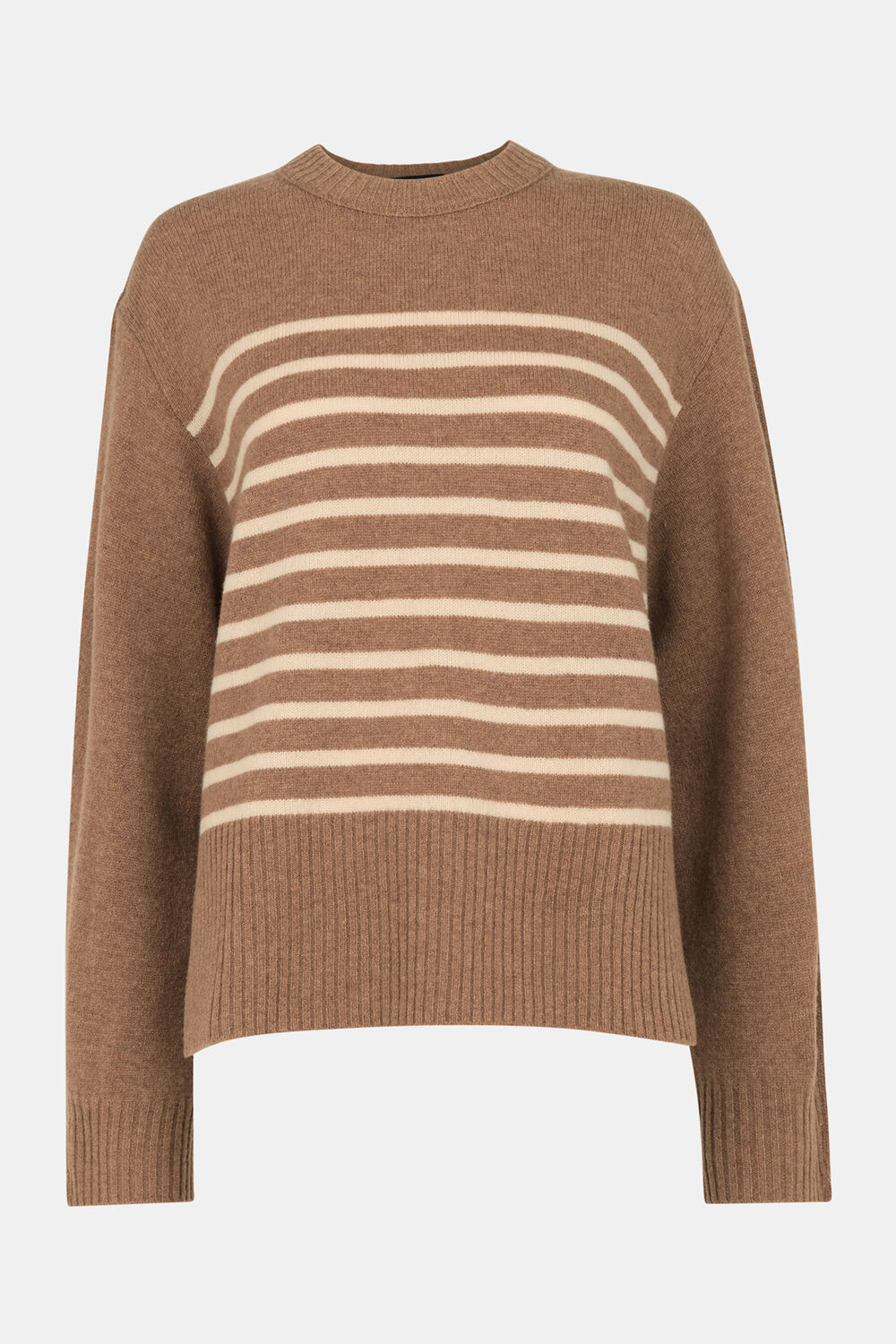 Wool Stripe Crew Neck Knit
