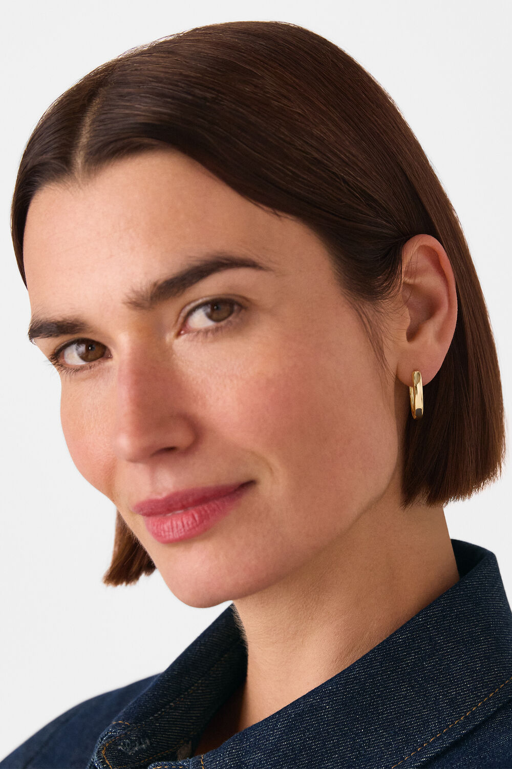 Gold Oval Earring