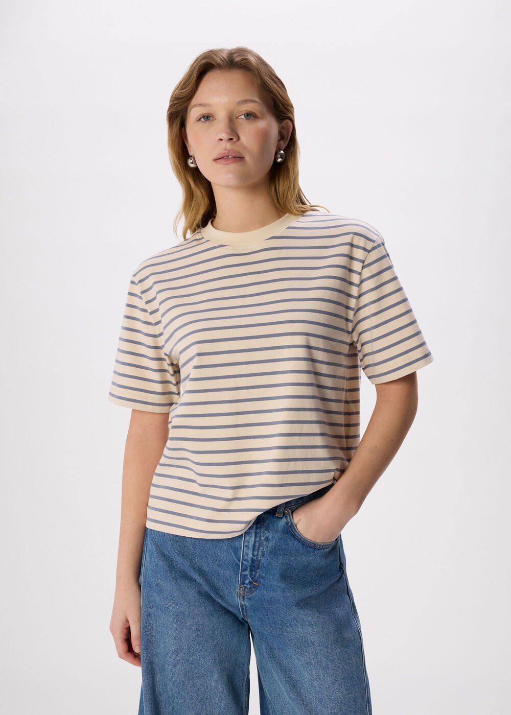 Stripe Relaxed Cotton T-shirt