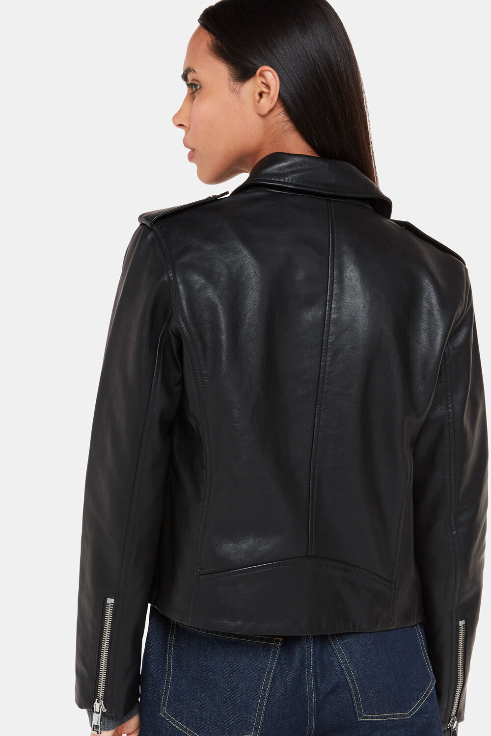 Agnes Pocket Leather Jacket