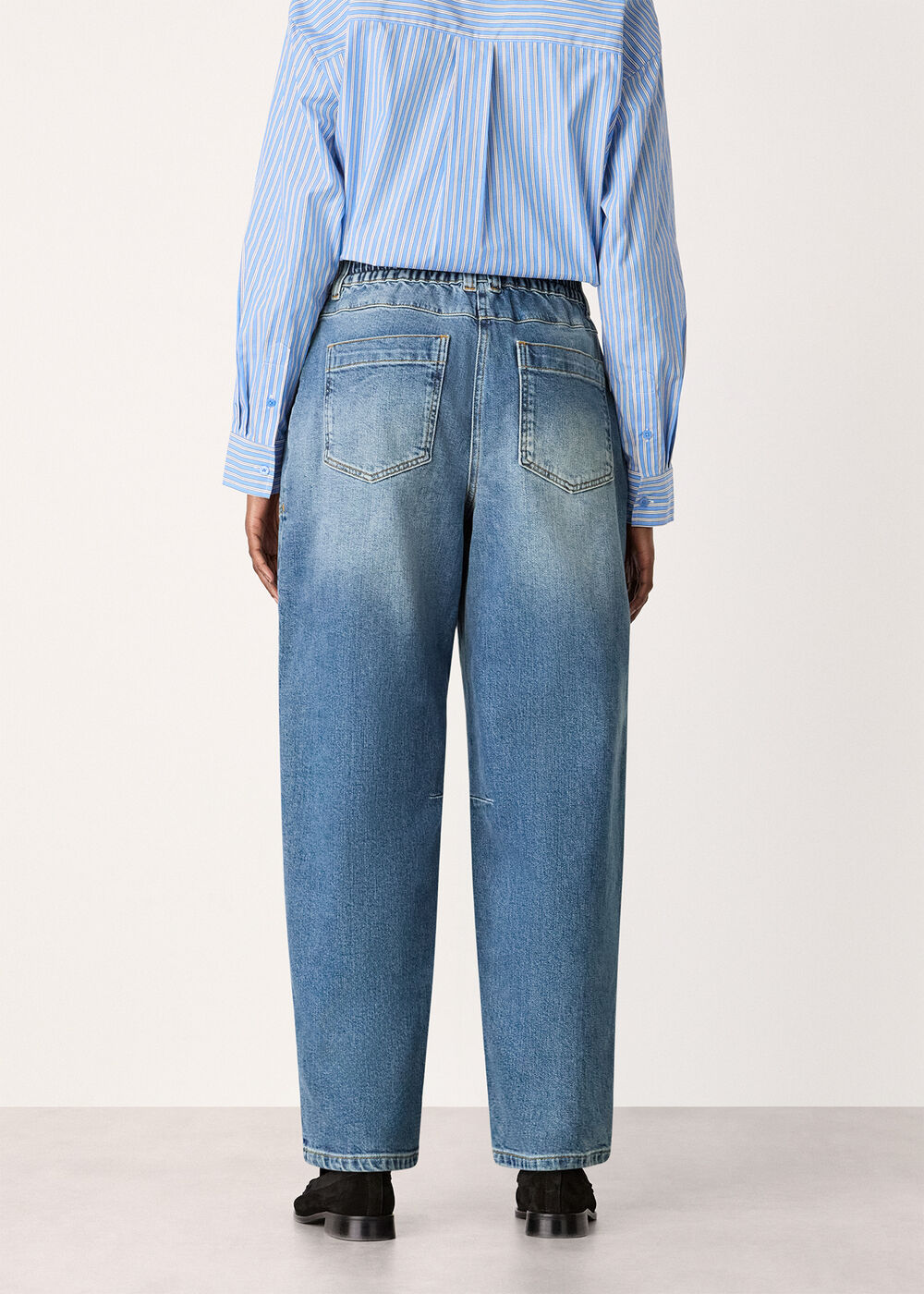 Elasticated Waist Barrel Jean