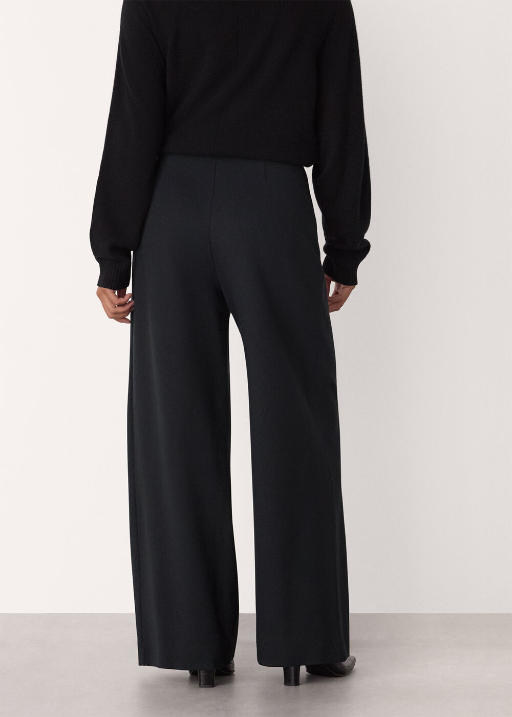Petite Ponte Wide Leg Trouser