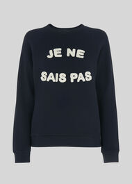 Je Ne Sais Pas Logo Sweatshirt Navy