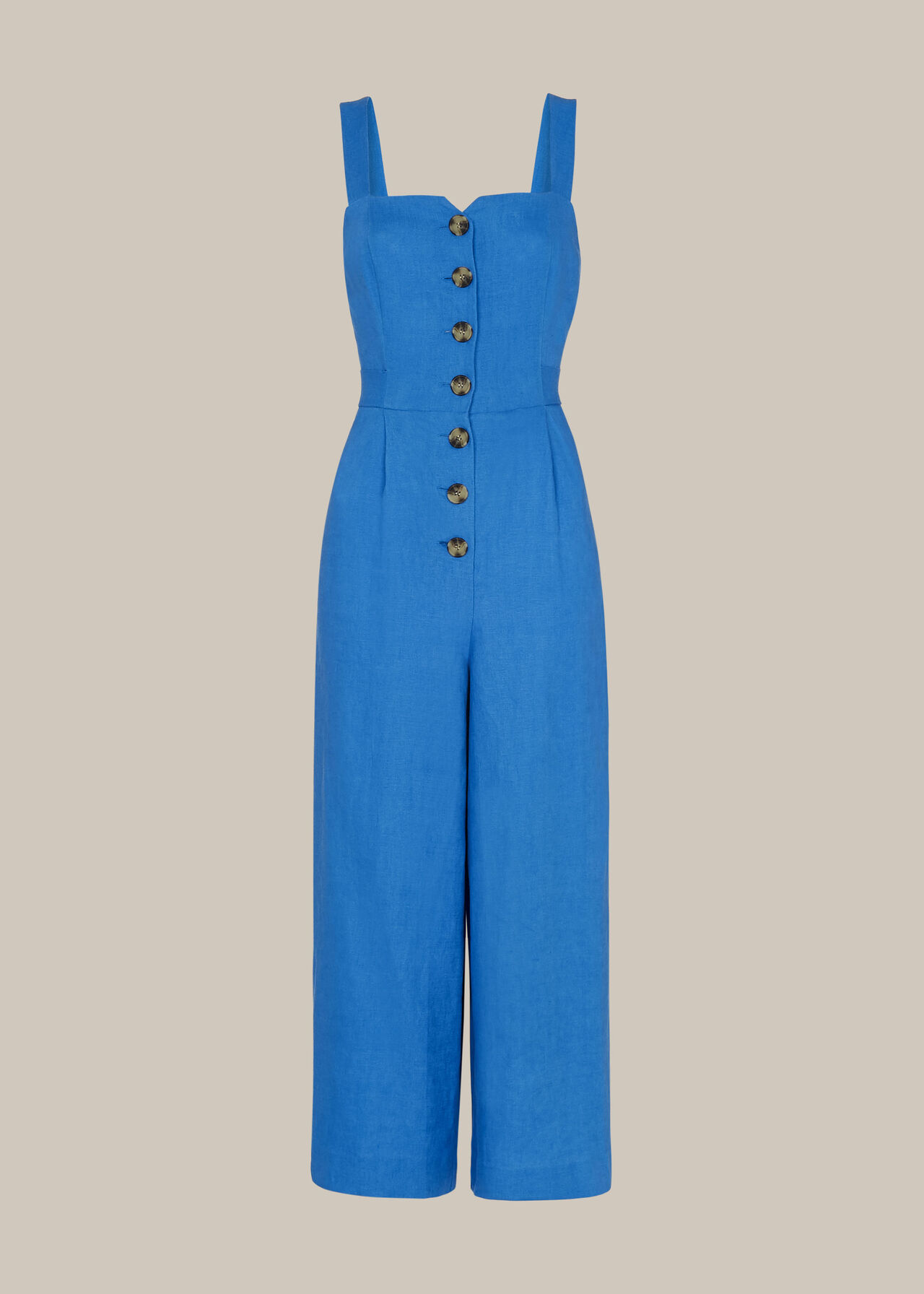 Hadley Linen Jumpsuit Blue