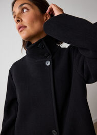 Funnel Neck Cocoon Coat