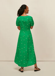 Romantic Floral Silk Dress