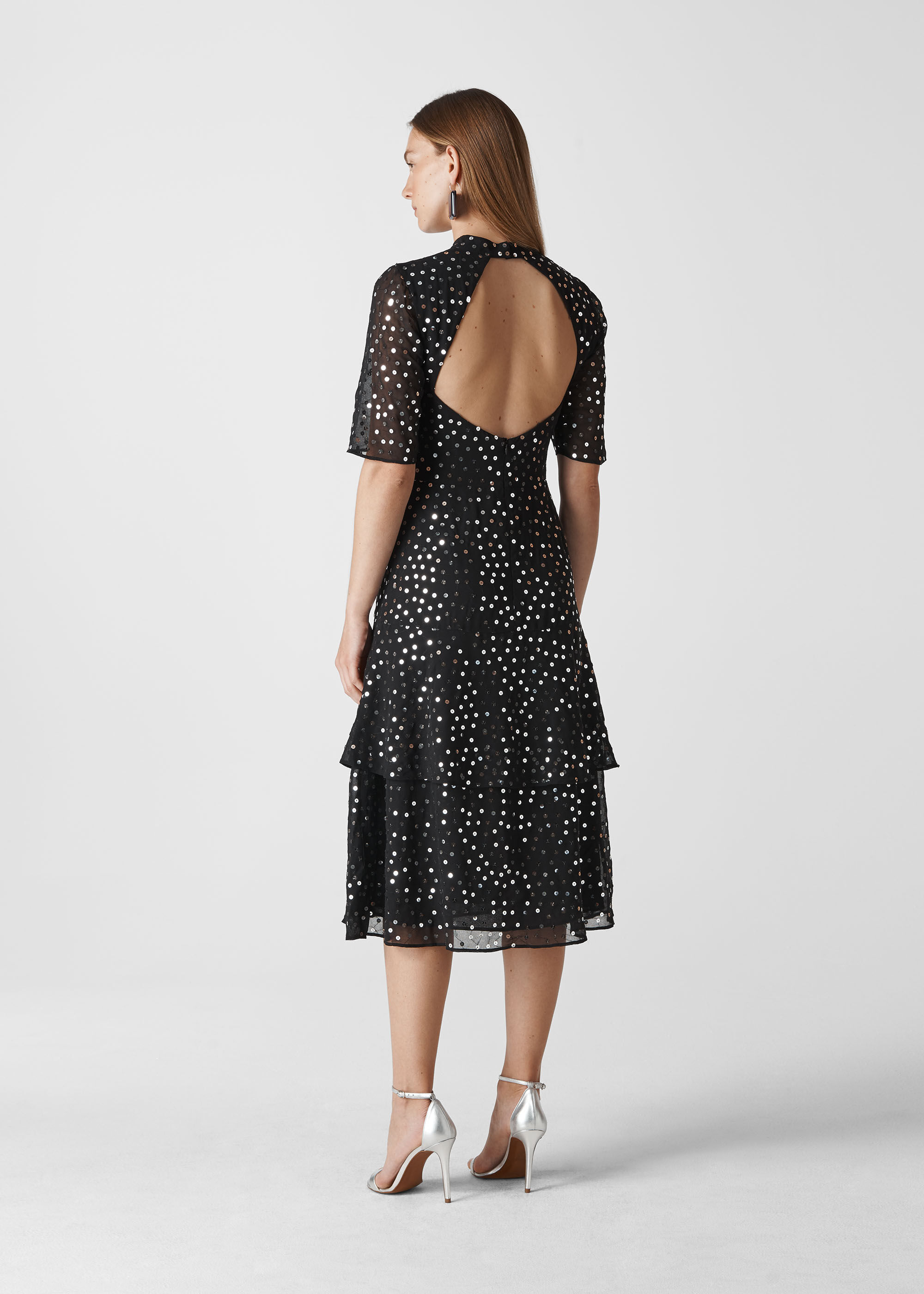 whistles ivanna sequin dress