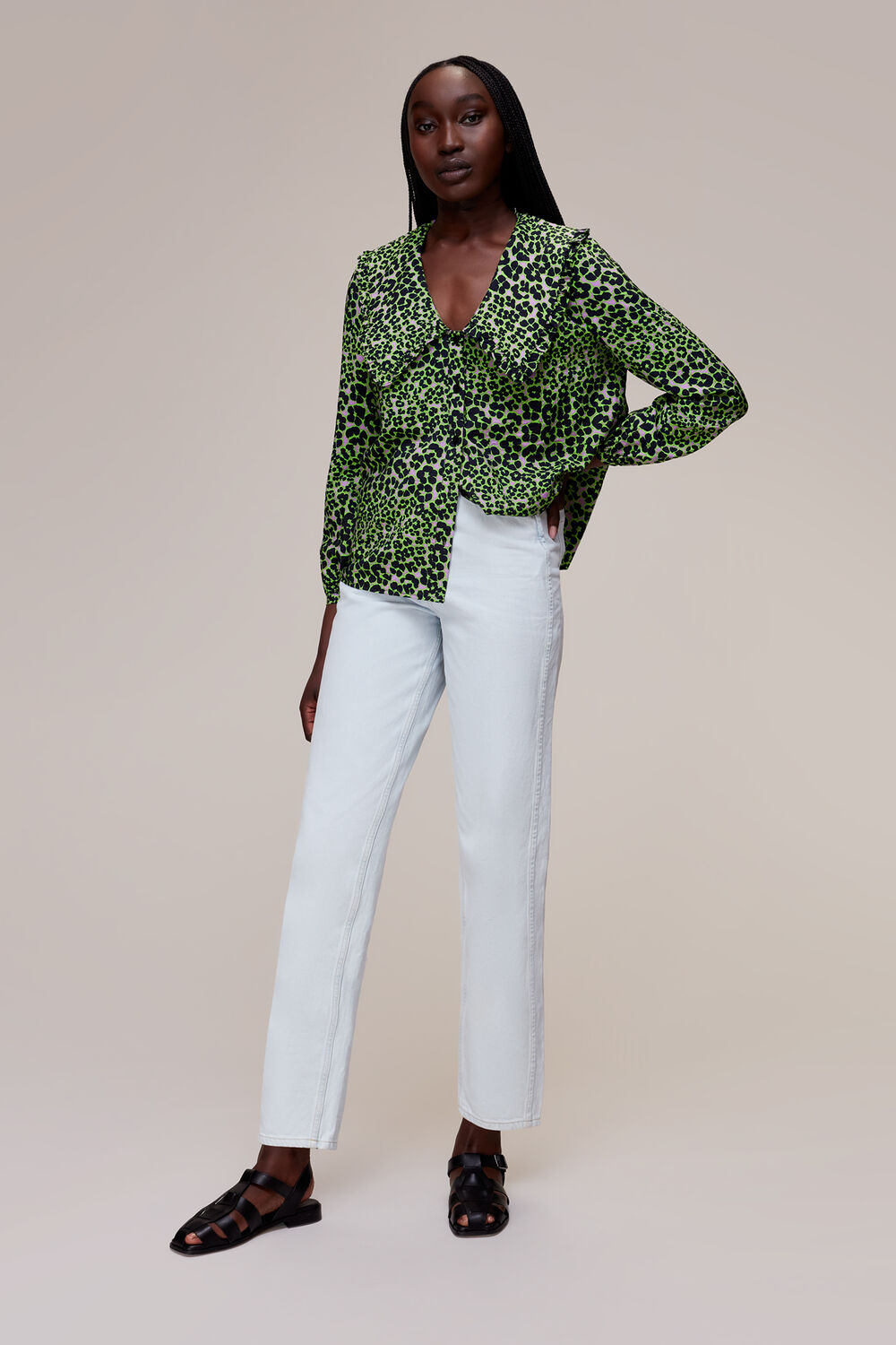 Fluro Animal Collar Top