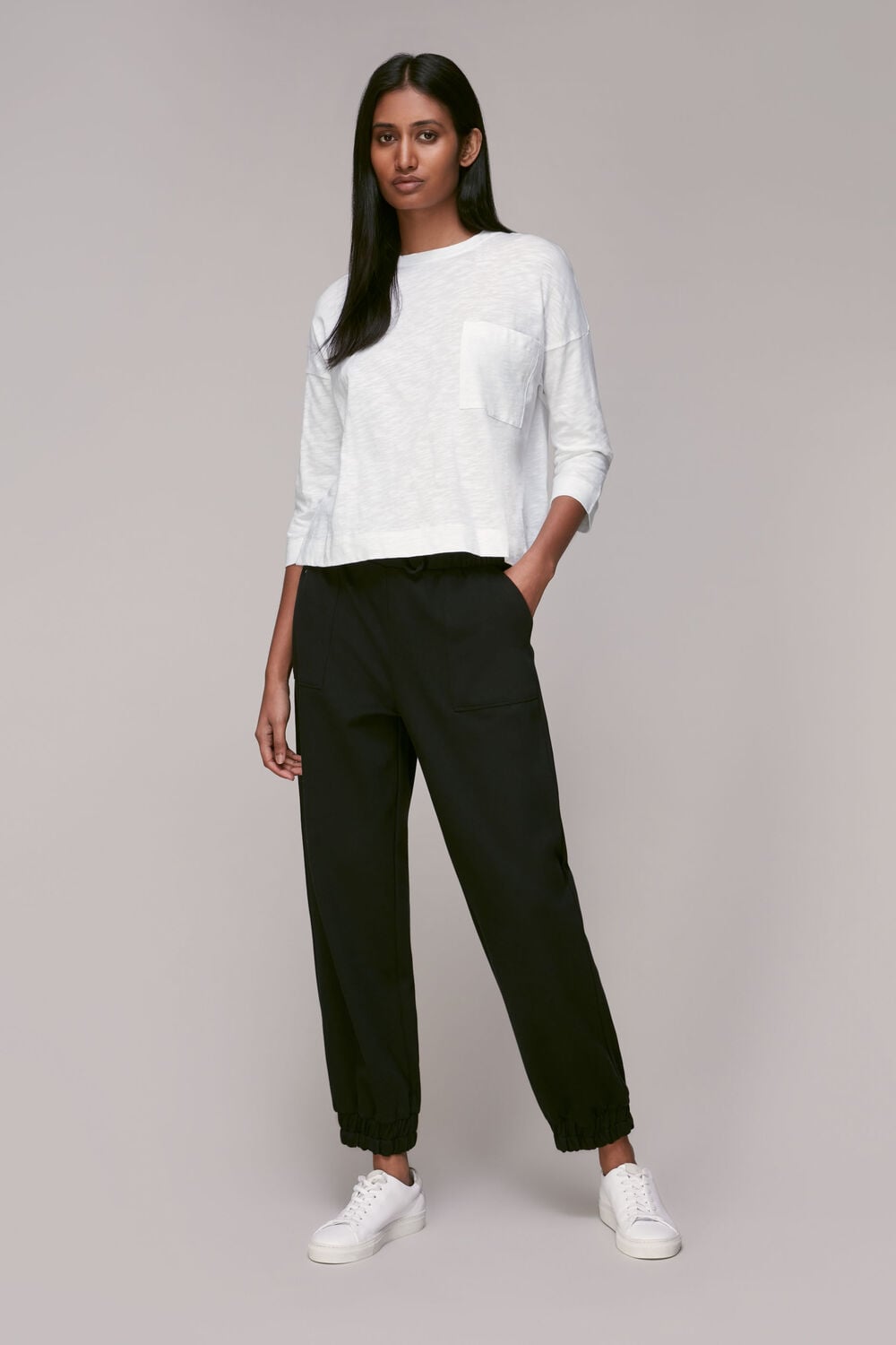 White Cotton Pocket Top