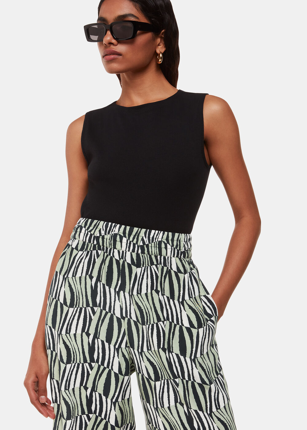 Petite Checkerboard Tiger Trouser