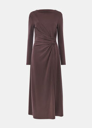 Ruched Detail Midi Dress