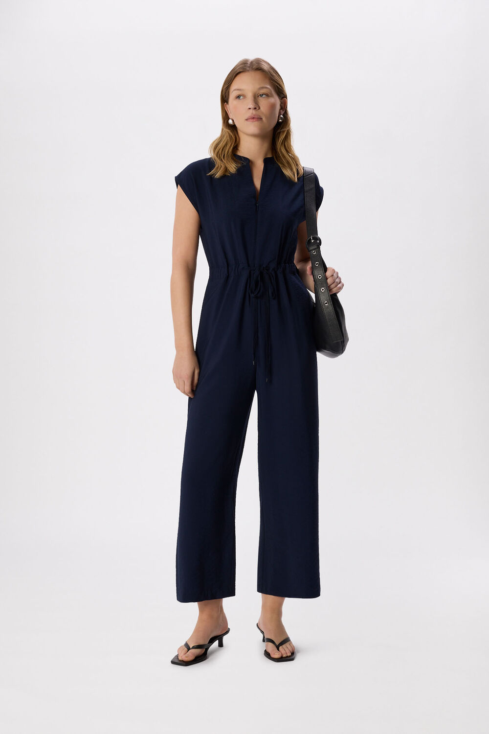 Sleeveless Drawstring Jumpsuit