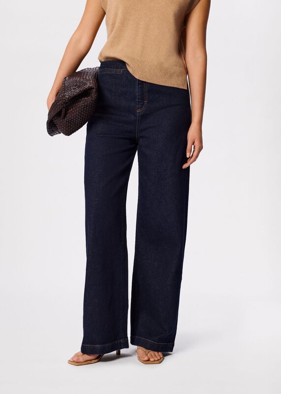 Dark Denim Stretch Full Length Jean