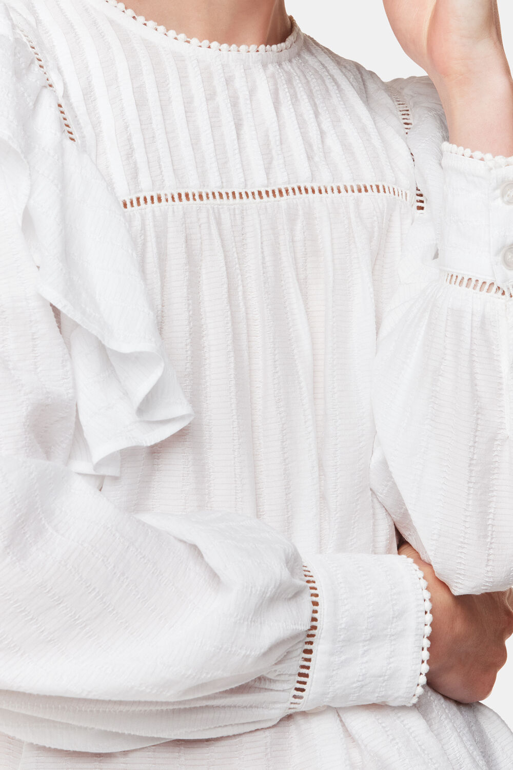Johanna Textured Frill Blouse