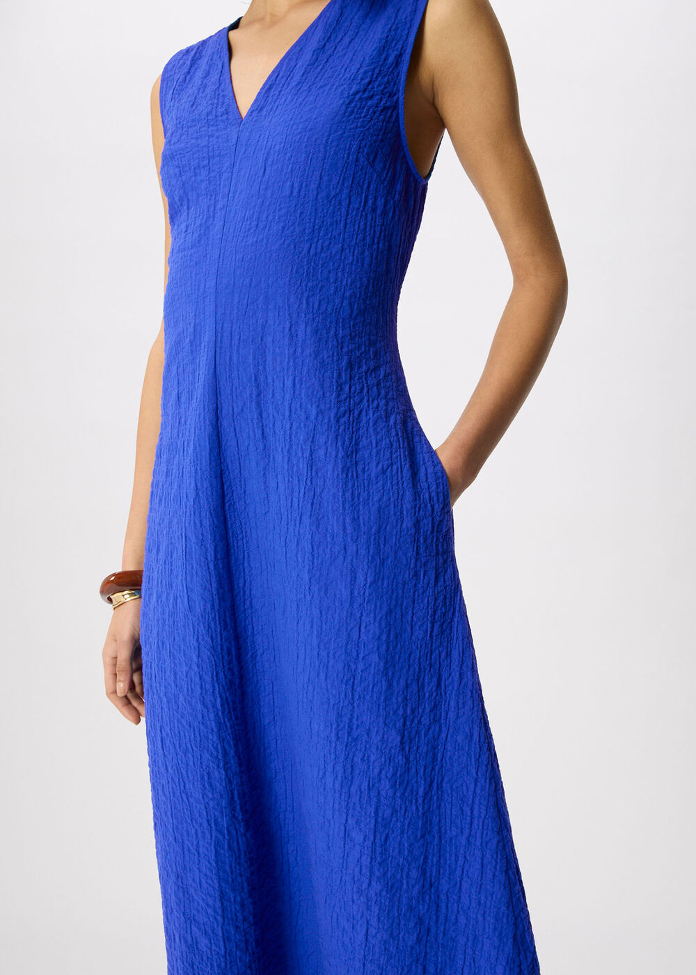 V Neck Textured Dress