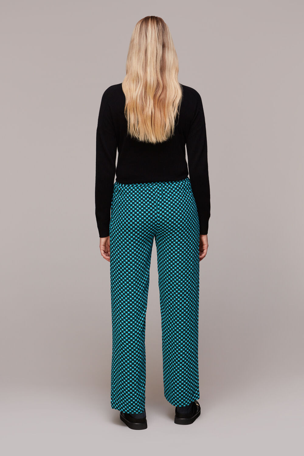 Pippa Star Check Print Trouser