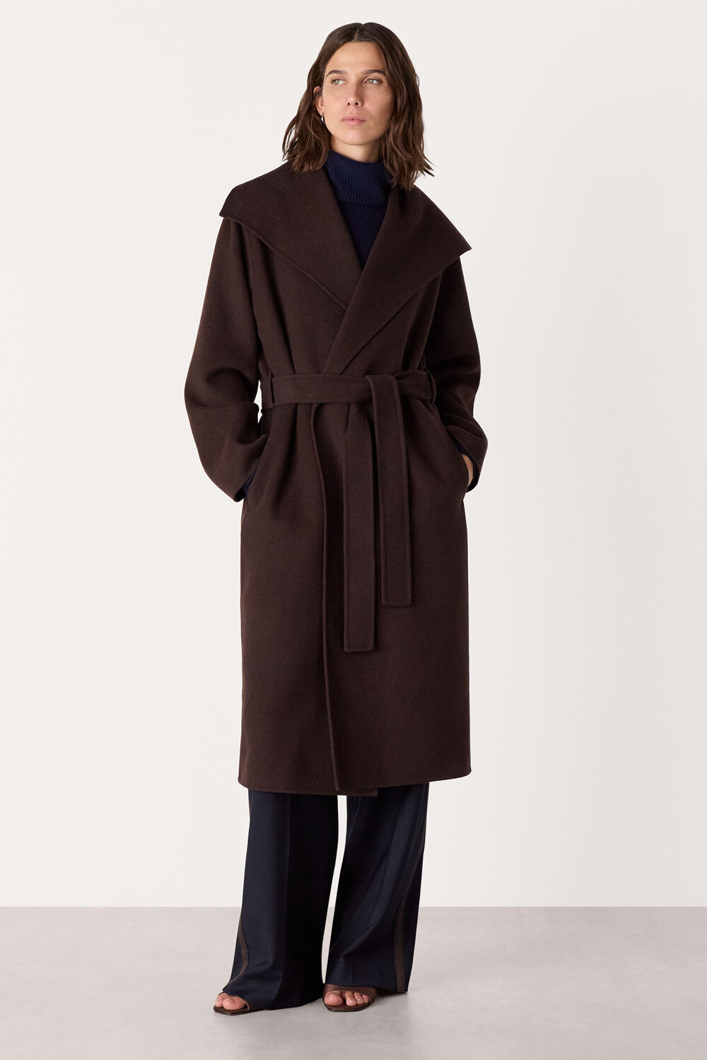 Chocolate Cosima Double Face Coat
