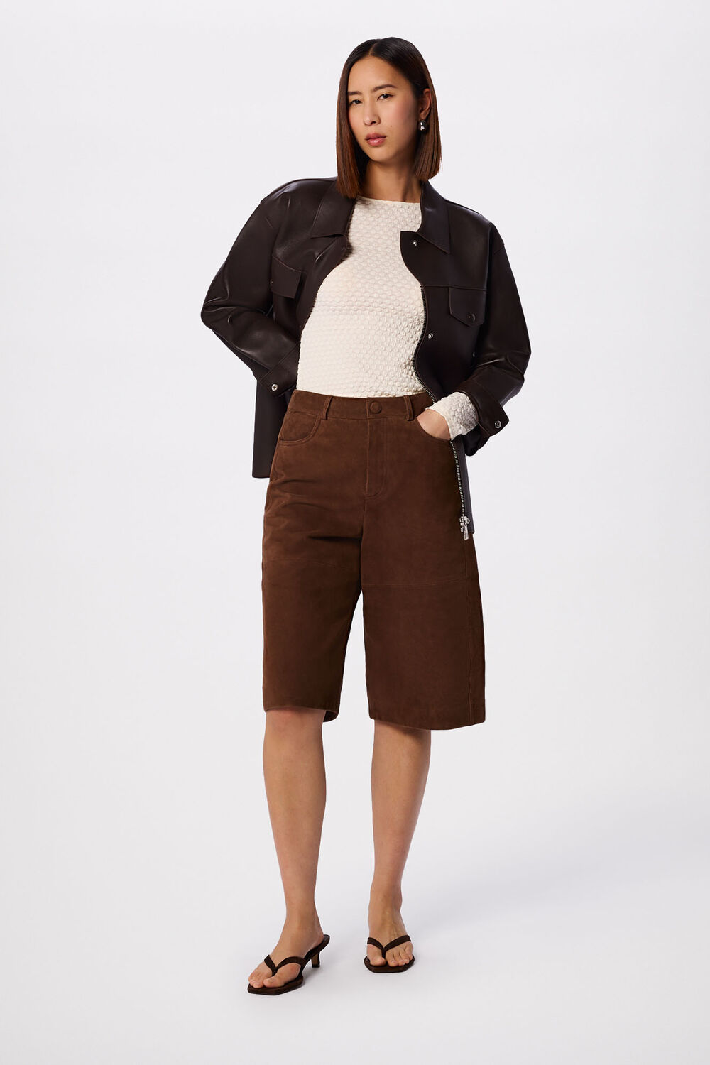 Textured Circle Jersey Top