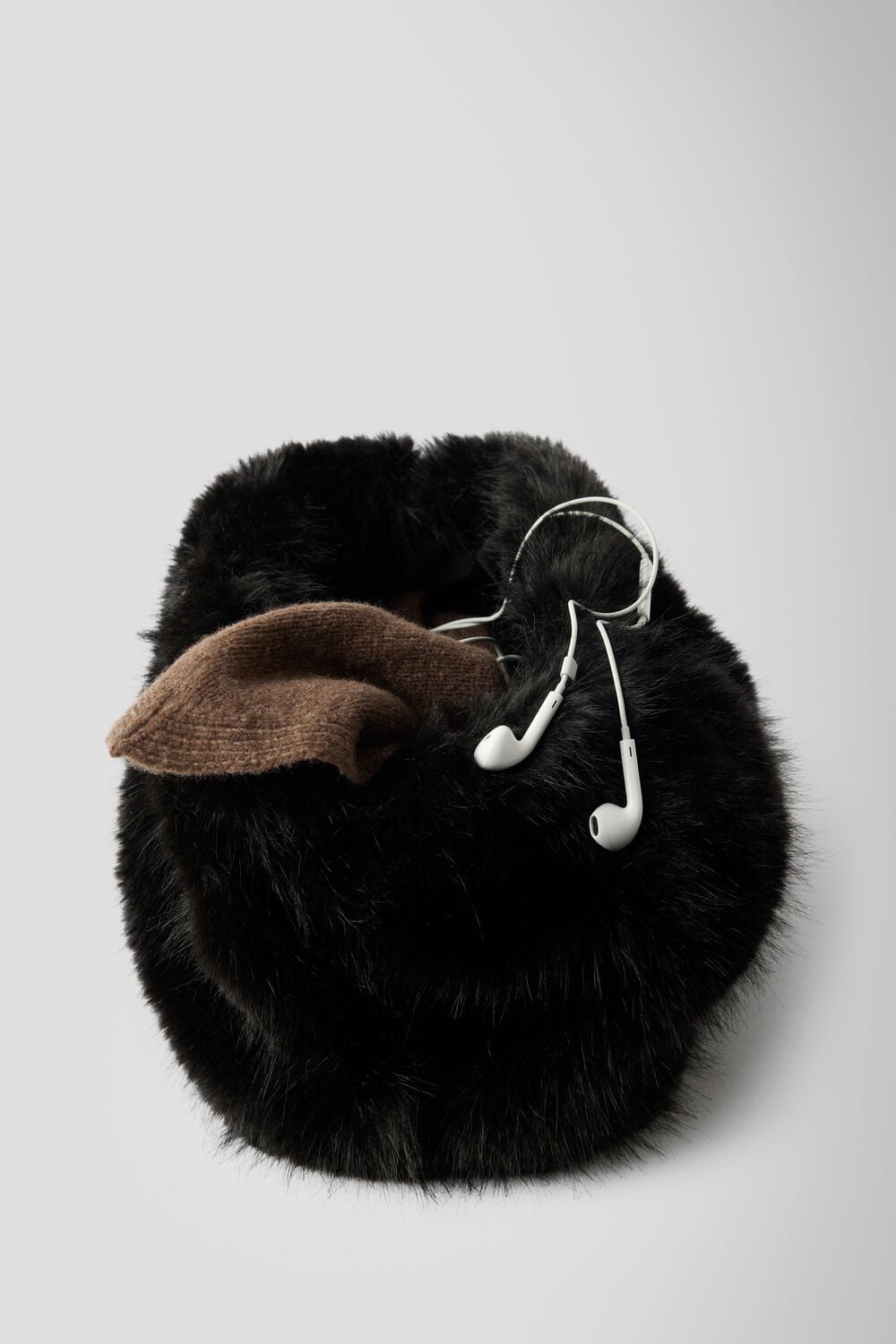 Faux Fur Frame Clutch Bag