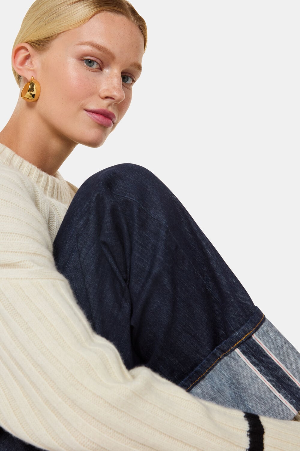 Dark Denim Turn Up Selvedge Jean