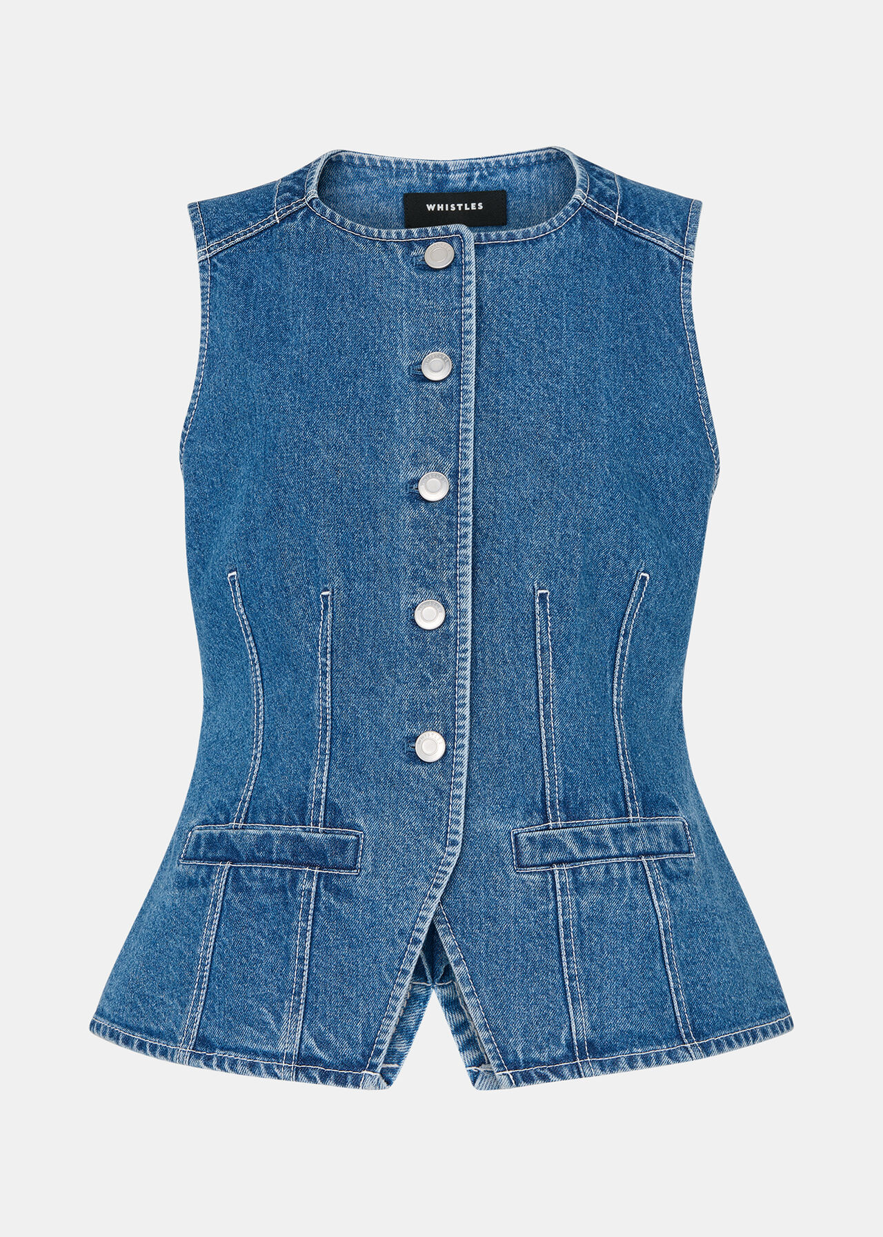 Petite Slim Fit Cotton Waistcoat