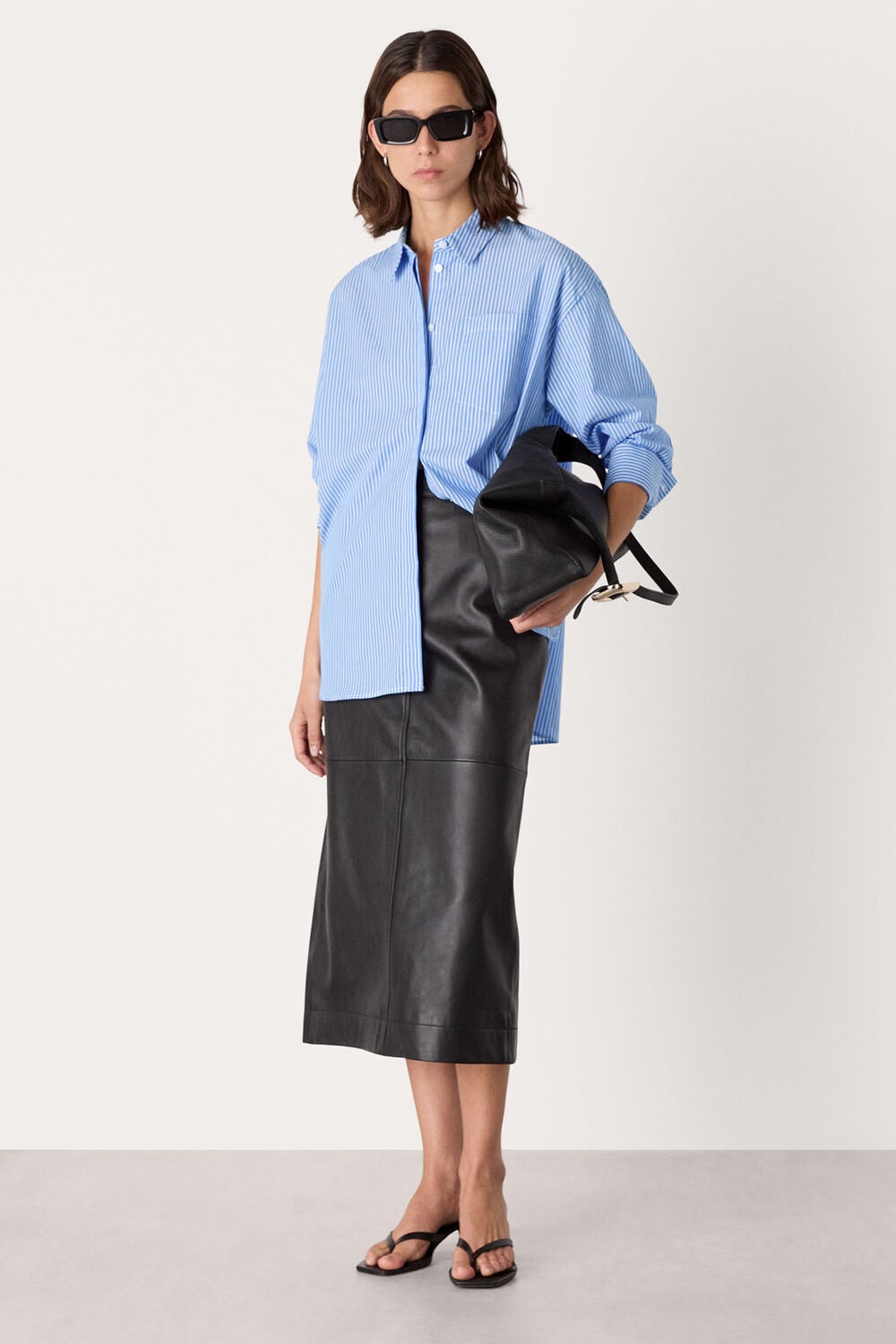 Blue Stripe Oversized Shirt