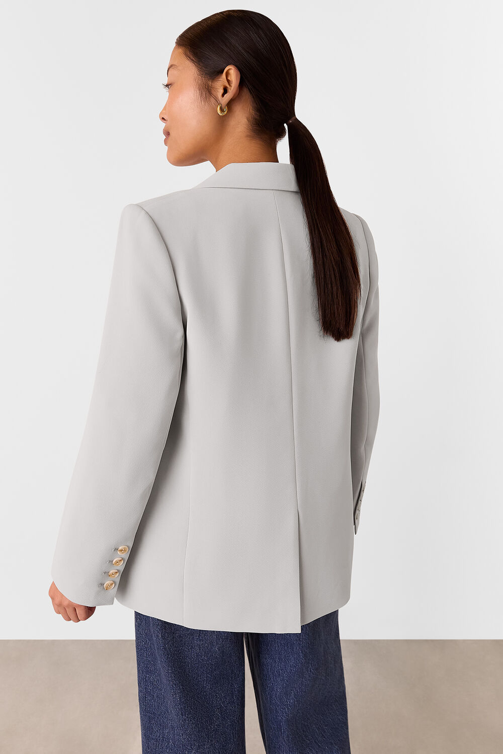Petite Crepe Boyfriend Blazer