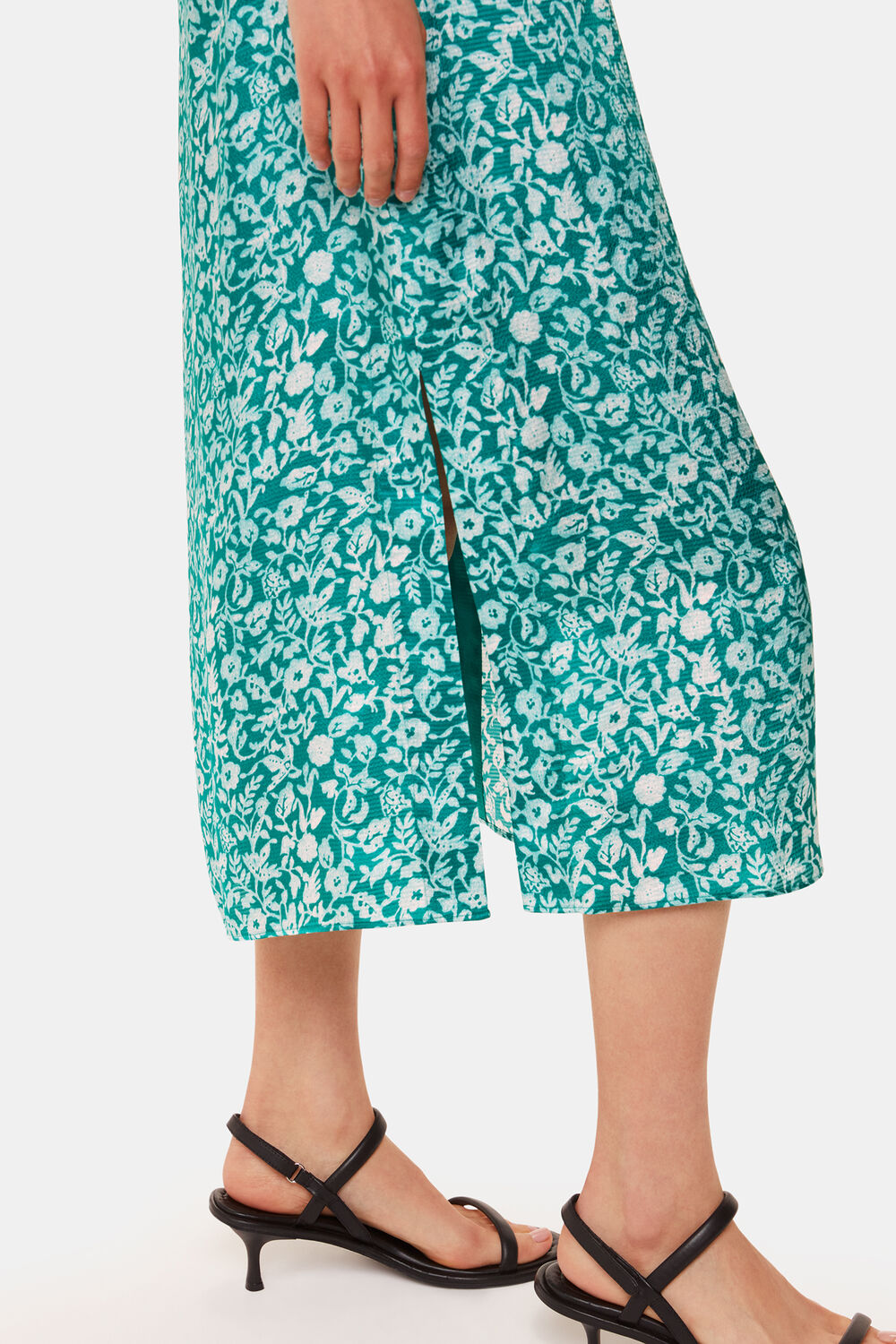 Aria Batik Floral Satin Dress