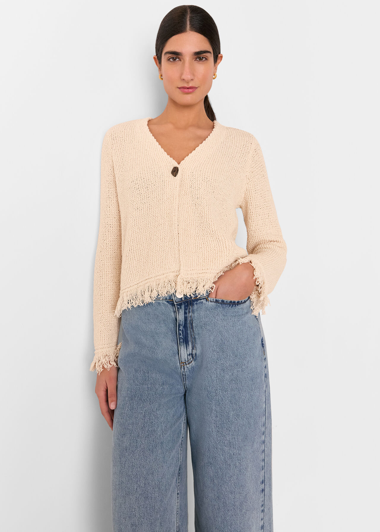 Fringe Detail Cardigan