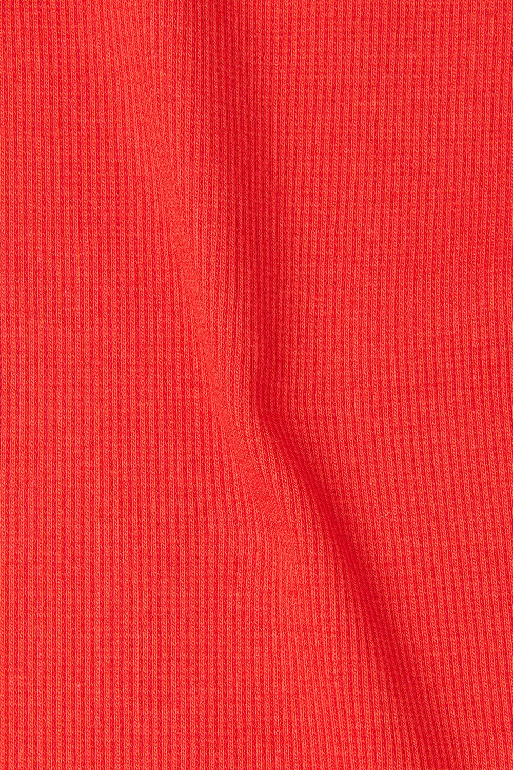 High Neck Rib Detail Tee