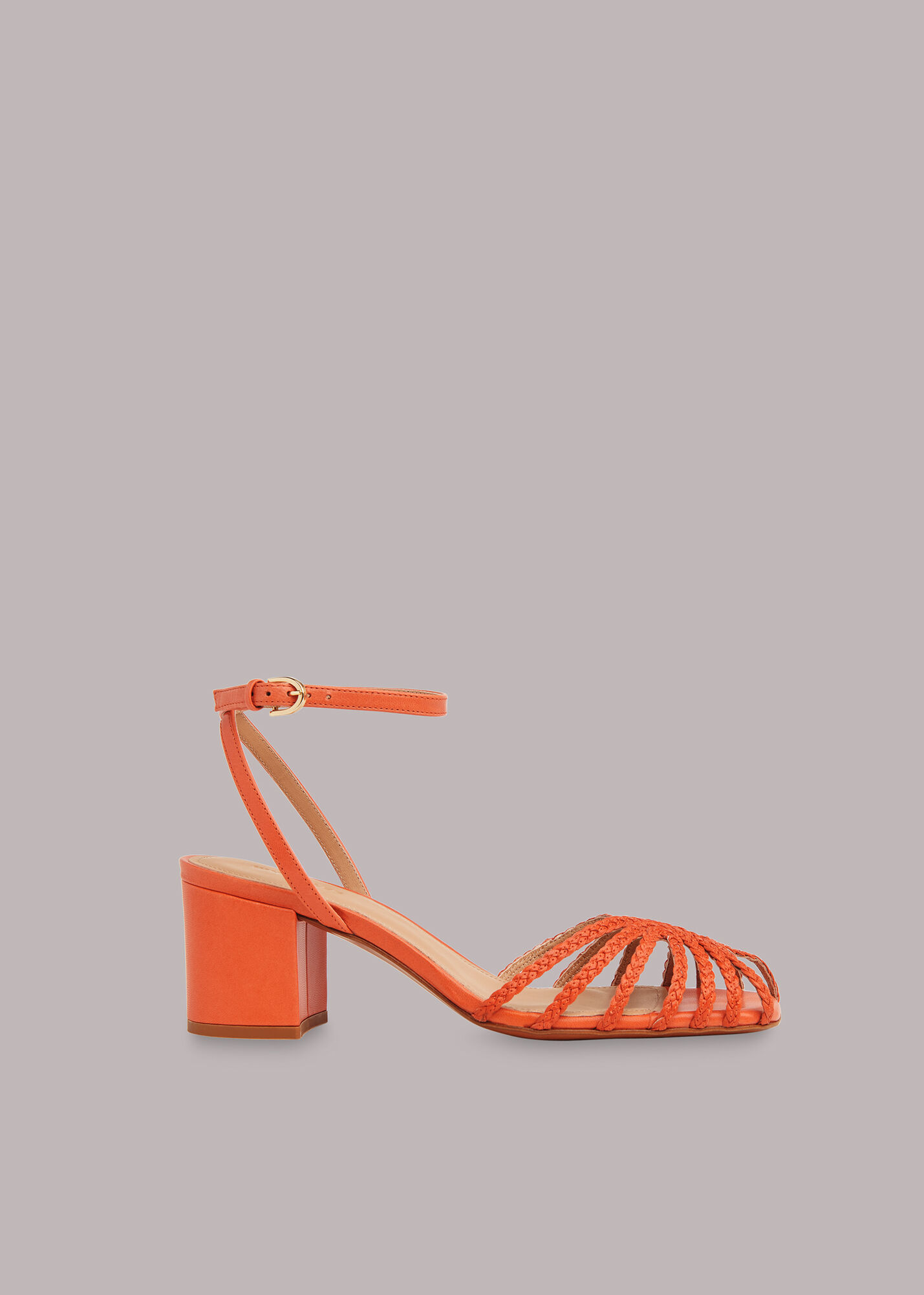 Orange cheap leather heels