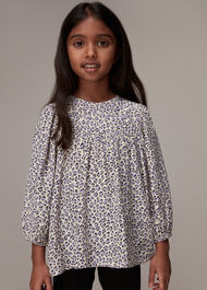 Dashed Leopard Wren Sleeve Top