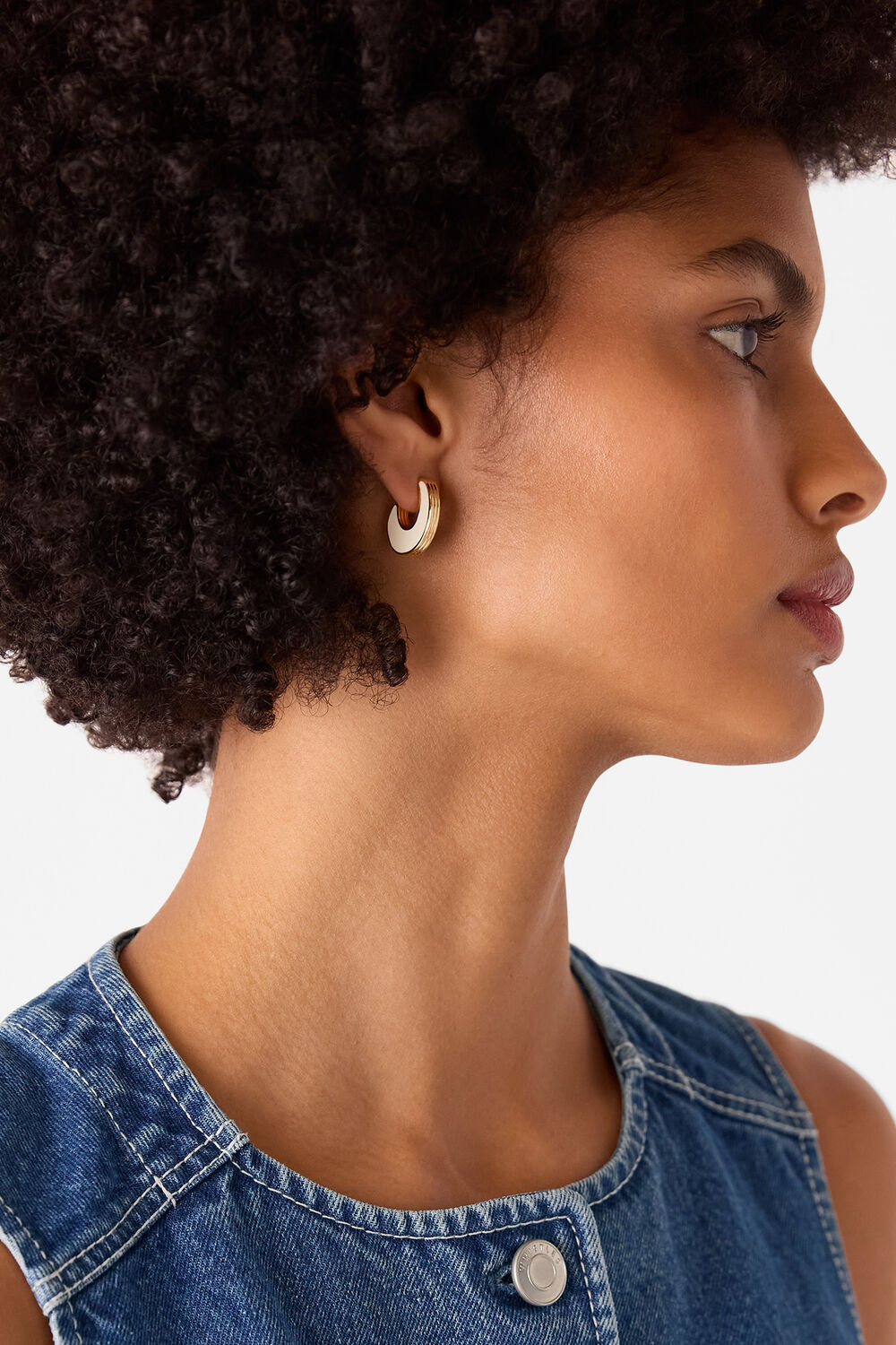 Blue Double Enamel Earring