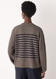 Wool Stripe Crew Neck Knit