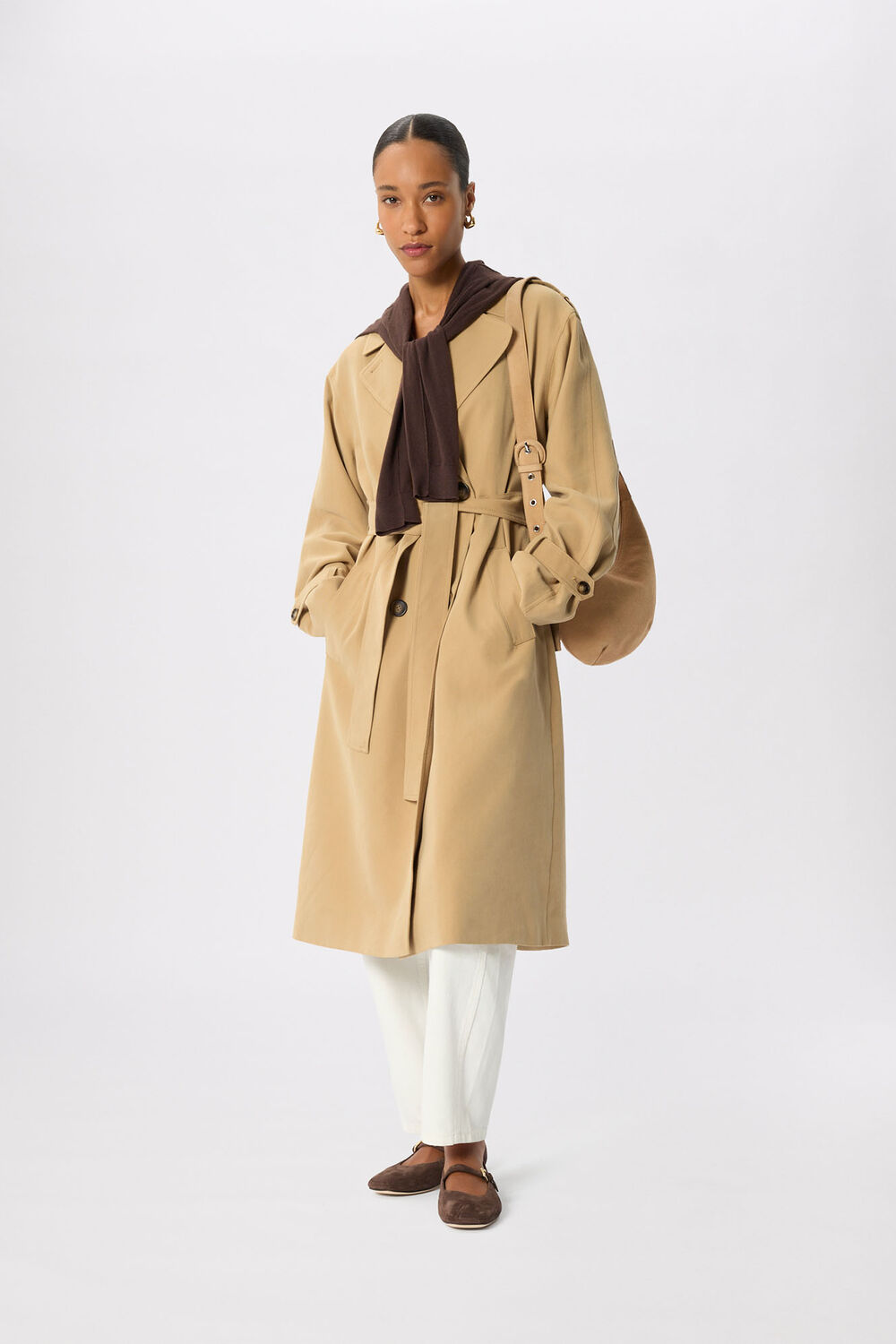 Neutral Riley Trench Coat