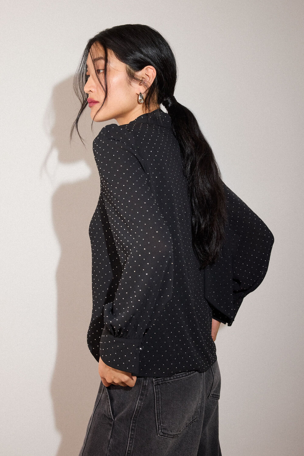 Sparkle Hot Fix Scarf Top