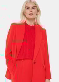 Petite Boyfriend Crepe Blazer