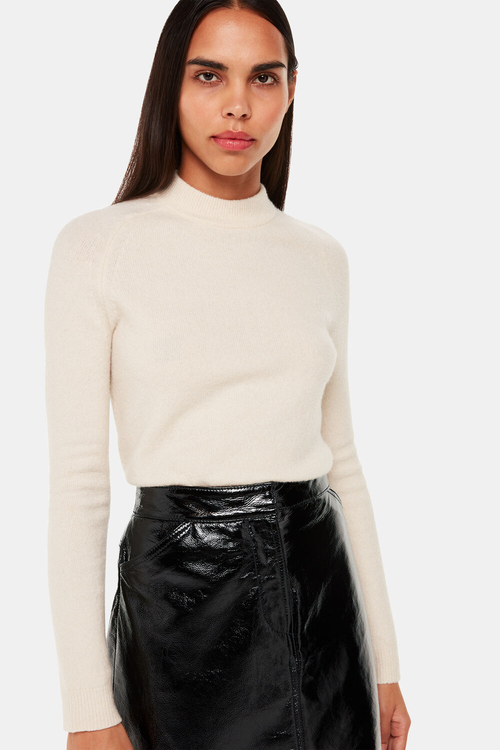 Black Rachel Patent Leather Skirt