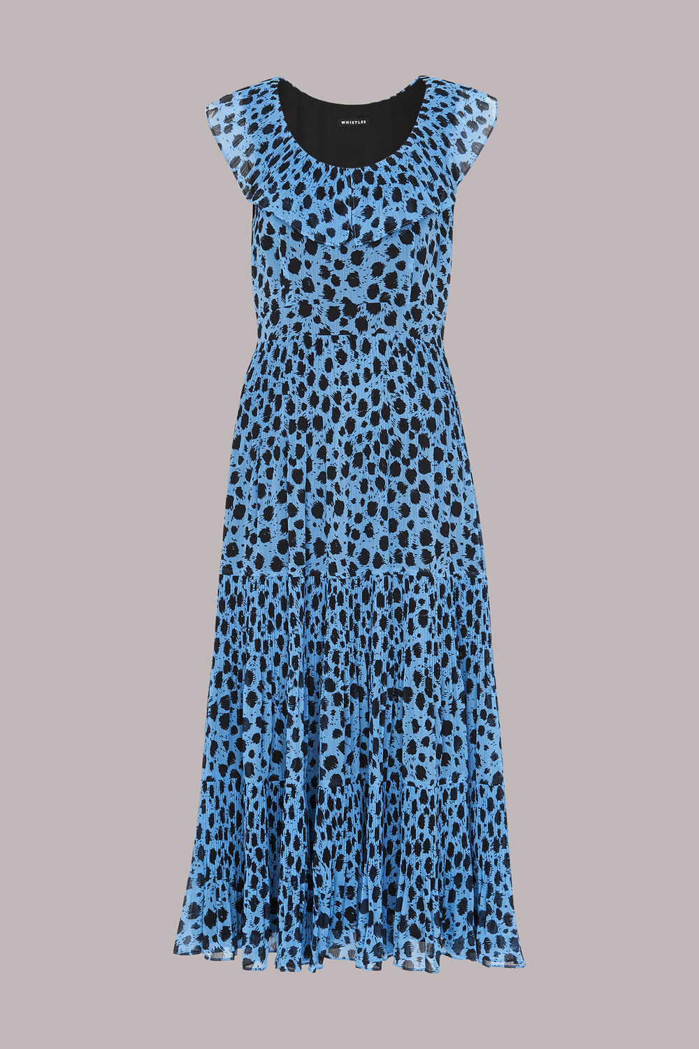 Brushed Dalmatian Plisse Dress
