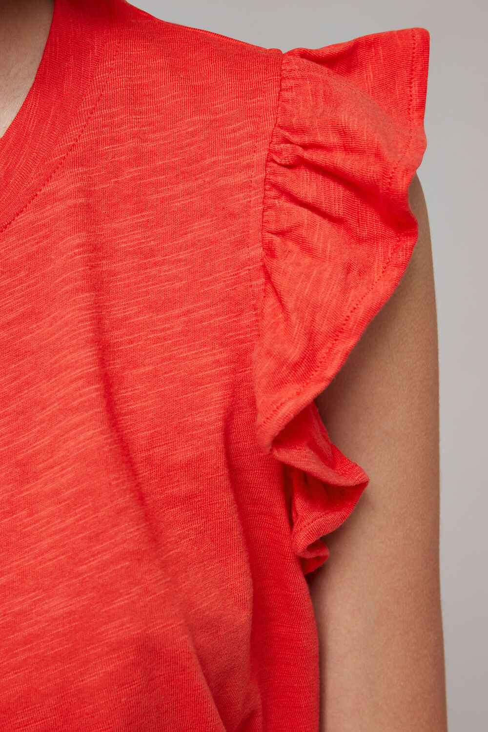 Frill Cap Sleeve T-Shirt