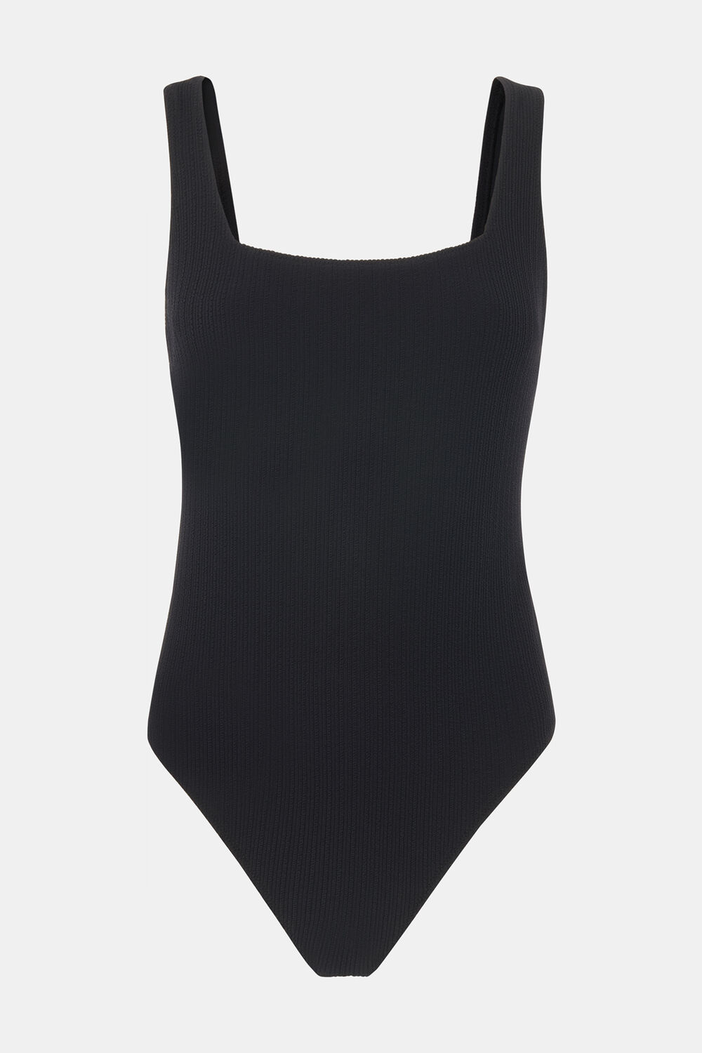 Black Square Neck Swimsuit