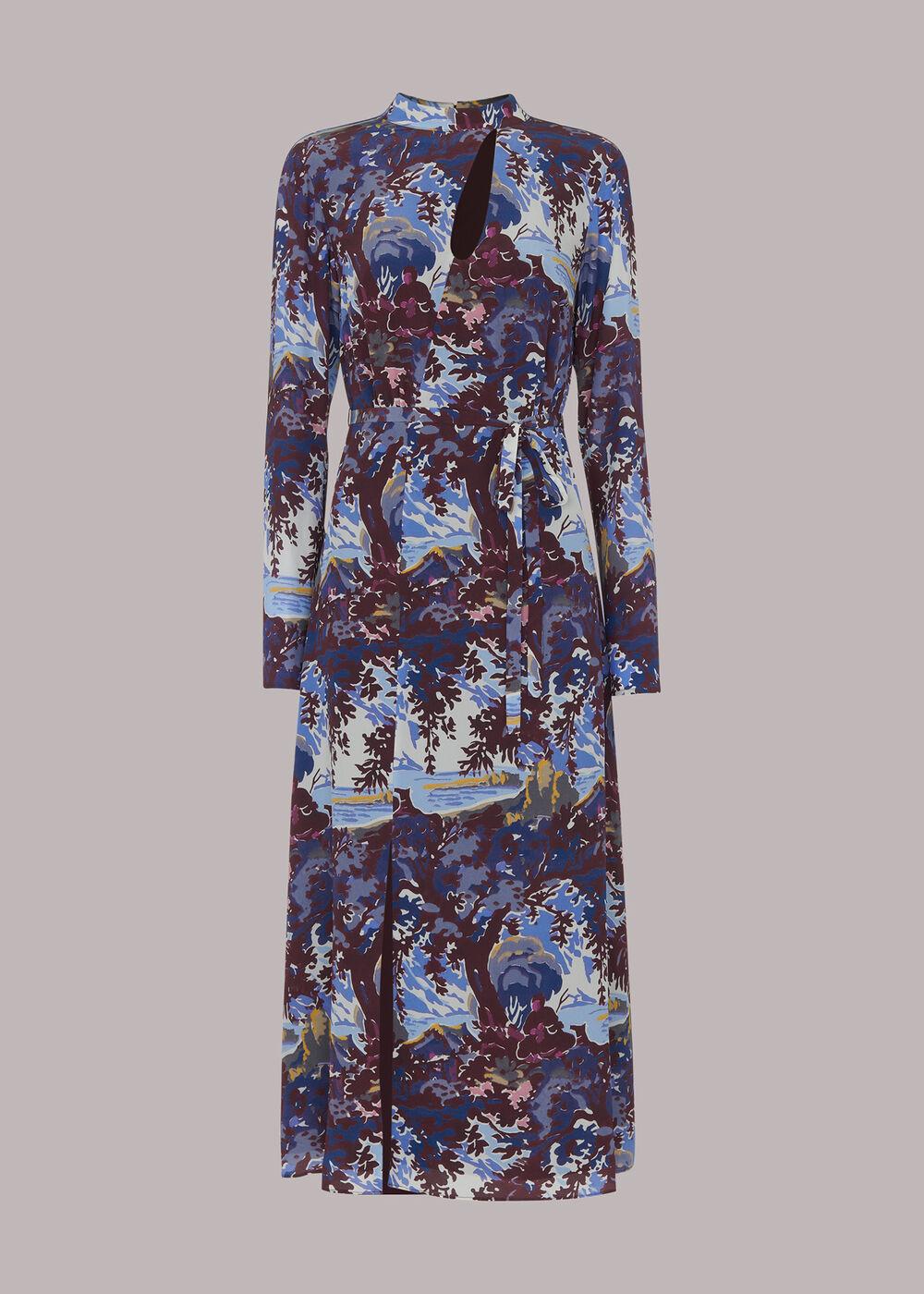 Great Lake Keyhole Silk Dress