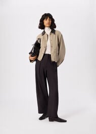 Casual Contrast Collar Jacket