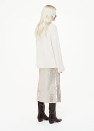 Petite Sequin Midi Skirt