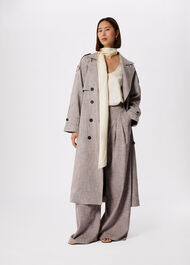 Checked Trench Coat