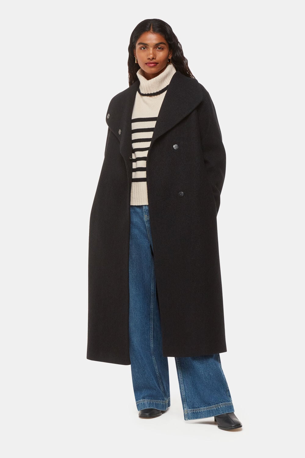 Petite Morgan Funnel Neck Coat